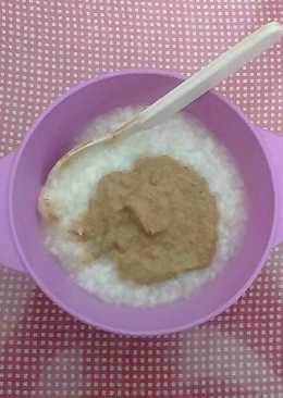 MPASI bubur nasi + hati sapi