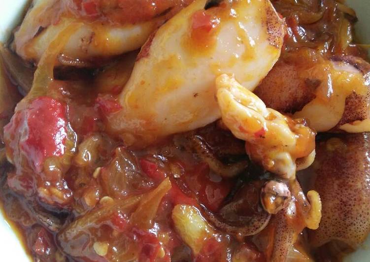 resep lengkap untuk Cumi asam manis