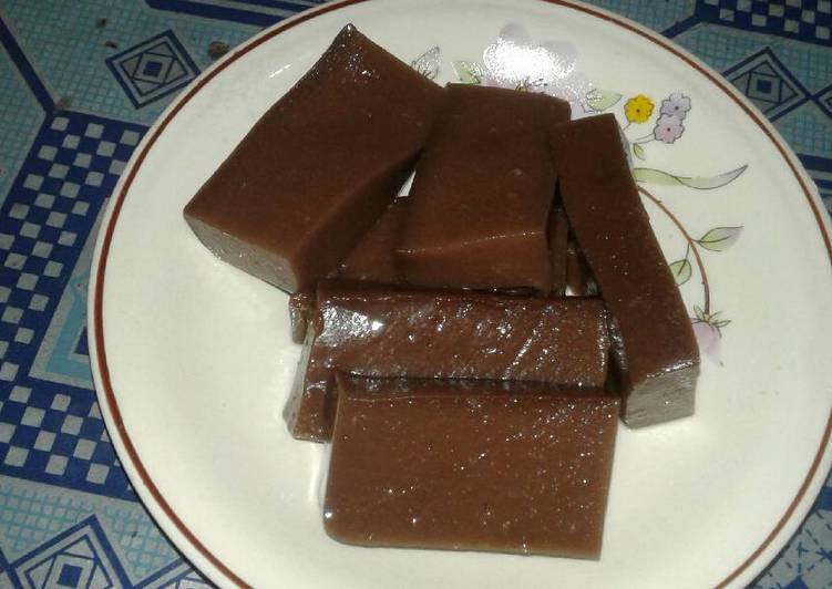 resep lengkap untuk Puding roti tawar coklat jambu