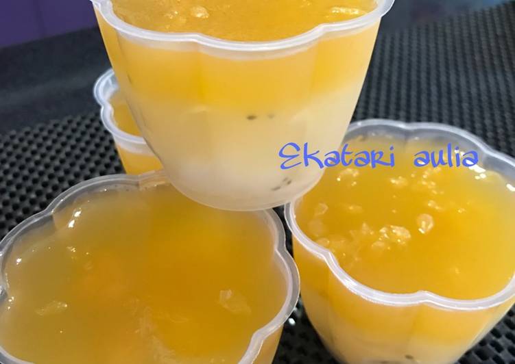 gambar untuk resep Puding jeruk kelapa muda