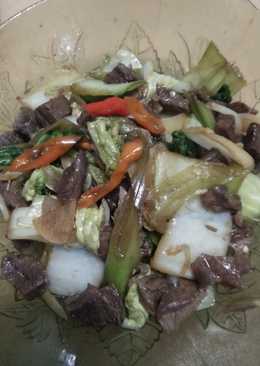 Tumis daging dan sayur saus teryaki