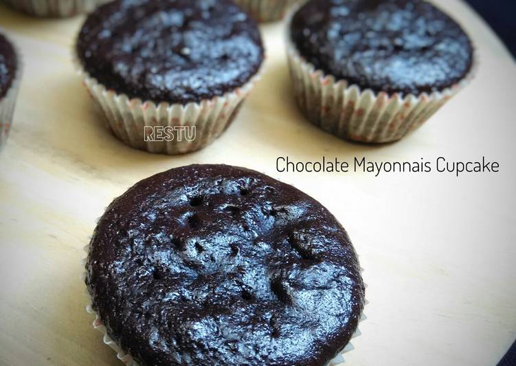 resep Chocolate Mayonais Cupcake / Chocolate Mayo Cake