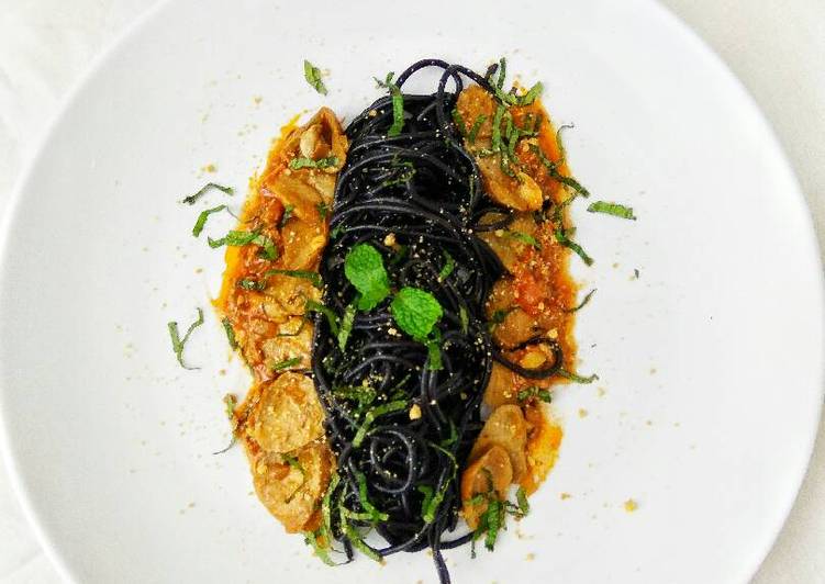 resep makanan Spaghetti black (squid ink)