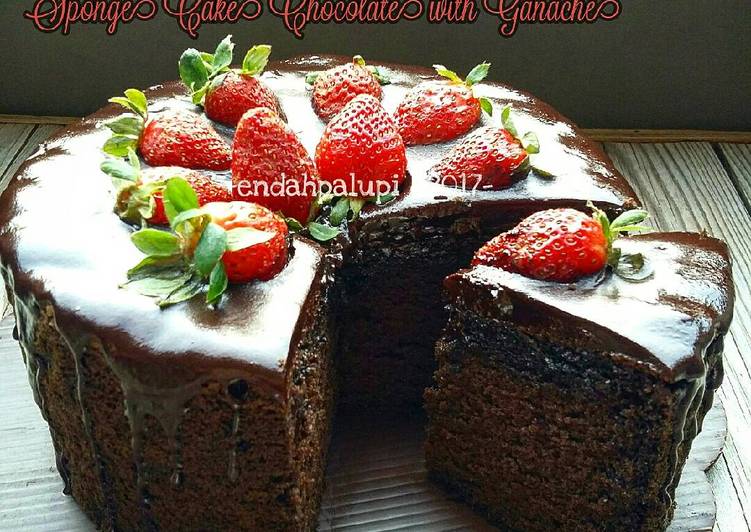 Resep Sponge Cake Chocolate with Ganache Dari Endah Palupi