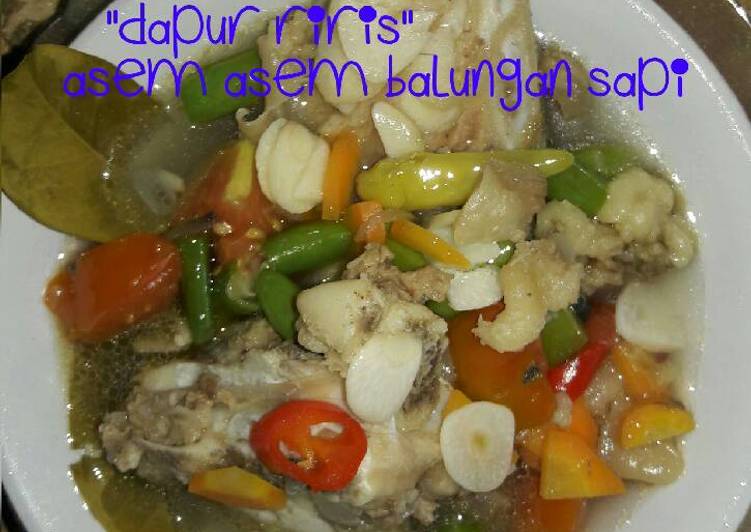 resep masakan Asem asem balungan sapi non MSG