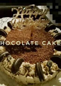 Simple chocolate birthday cake