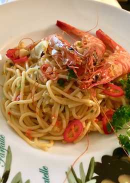 Spaghetti Aglio Olio e Peperoncino - Udang (pr#-Pasta)