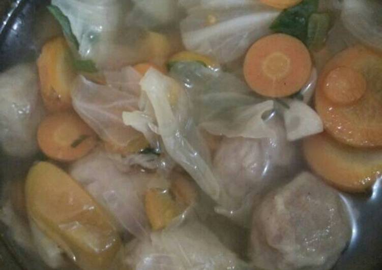 gambar untuk cara membuat Sayur sop dan bakso sederhana