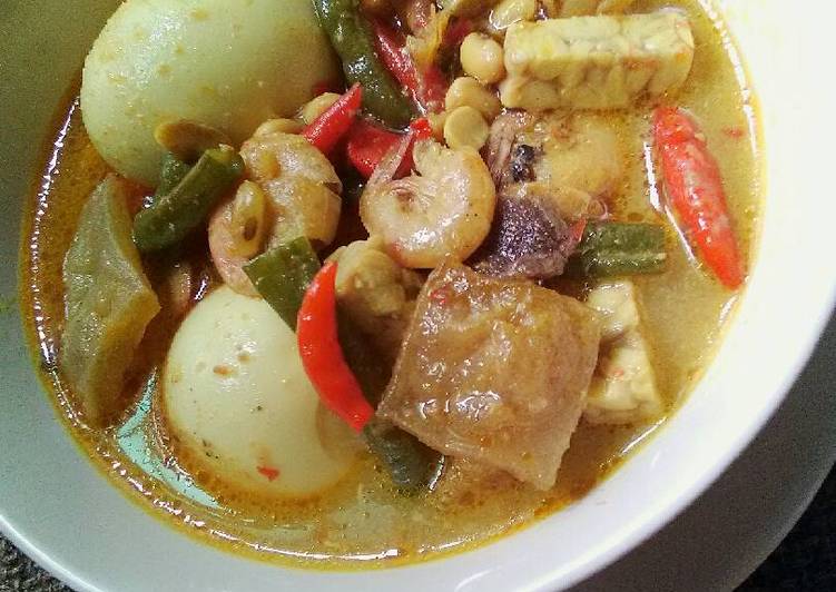 resep makanan Sayur Krecek Santan (Telur udang tempe kacang panjang kedelai)