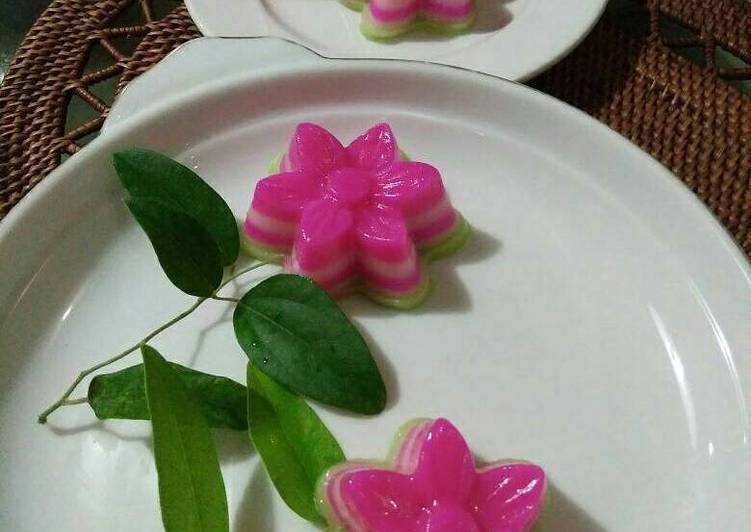 resep lengkap untuk Kue lapis sakura