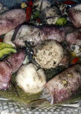 Tumis Cumi Hitam campur Bakso Ikan