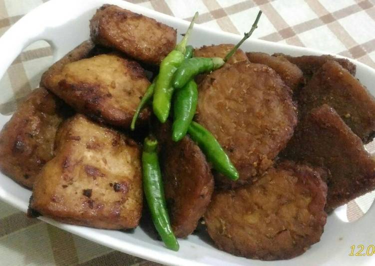 Bacem tahu, tempe dan gembus foto resep utama