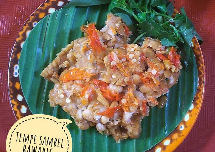 cara membuat Tempe sambel bawang