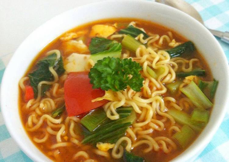 resep makanan Indomie Kuah Pedas