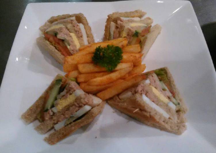 gambar untuk cara membuat Club sandwich