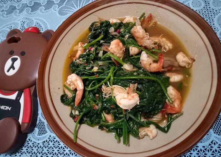 Resep Tumis Kangkung / Ca Kangkung Udang Pedas - Shima Fauziah