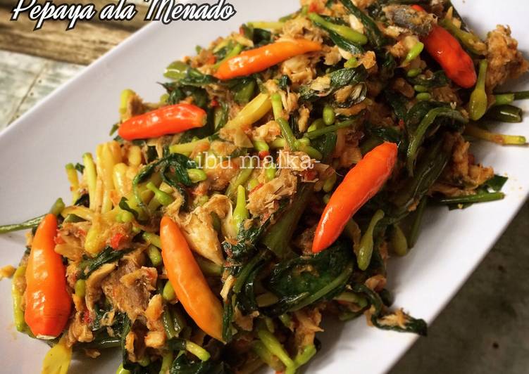 gambar untuk resep Tumis Kangkung Bunga Pepaya ala Menado