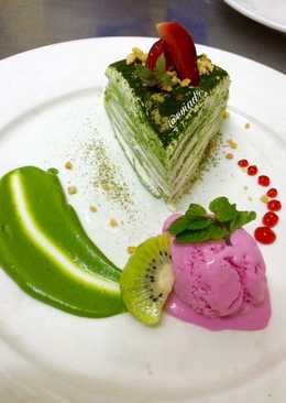 Mille Crepes dg Saus Matcha