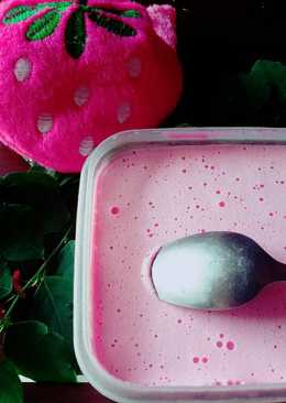 Ice Cream strawberry lembut anti gagal