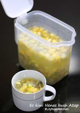 Es buah kiwi nenas, buah atap