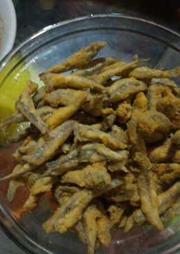 Teri basah goreng tepung