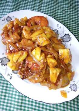 Udang Nanas Saus Asam Manis