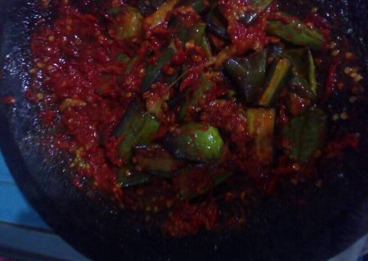 resep masakan Penyet terong sambal tempong ala riva