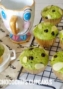 Greentea Chocochips Cupcakes