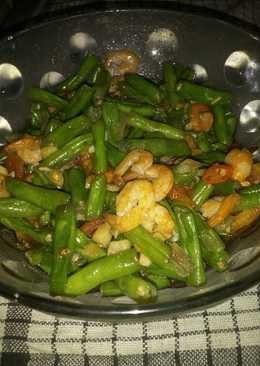 Tumis buncis udang