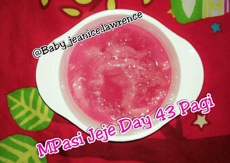 resep makanan MPasi 7m+ Oat+Beet+Apple