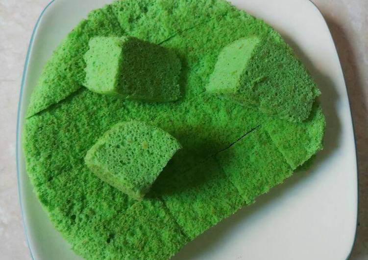 resep masakan Pandan ogura cake #keto cake flour