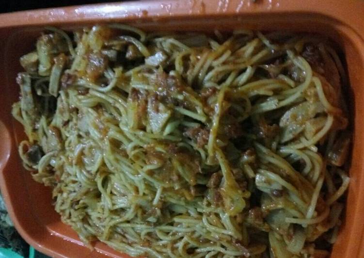 gambar untuk resep Today is my b'day...Spagetty kornet sosis Bolognese