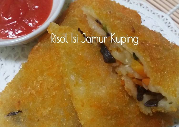 resep lengkap untuk Risol Isi Jamur Kuping