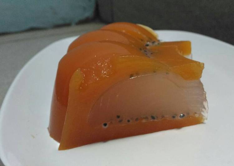 gambar untuk resep makanan Puding manggo papaya coconut