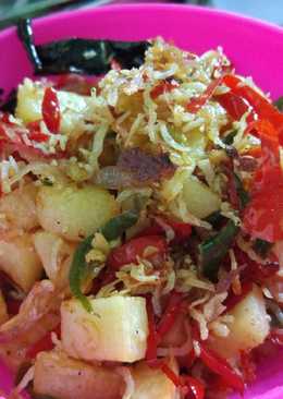 Tumis kentang teri medan