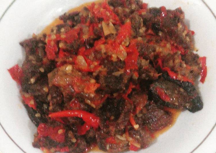 Resep Dendeng balado basah #kitaberbagi Dari Harlisa