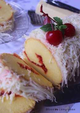 Bolu Gulung Strawberry keju