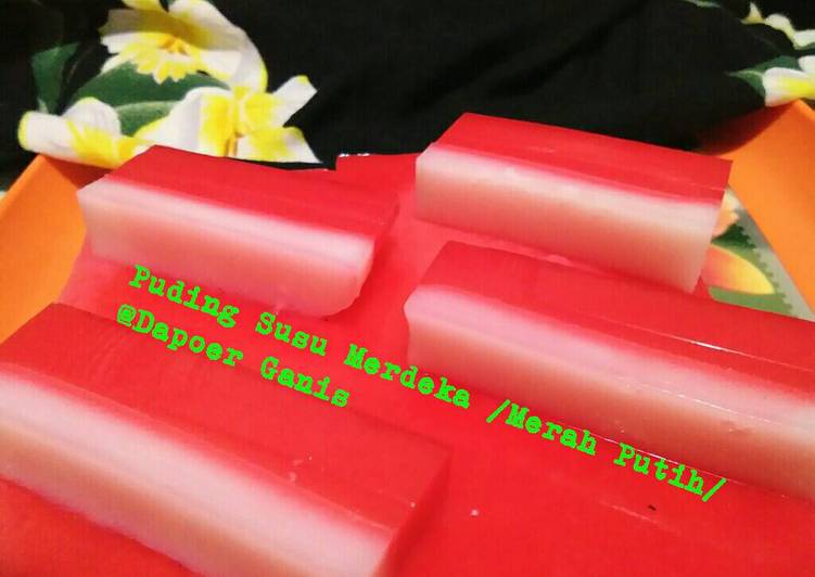 resep masakan Puding Susu Merdeka (Merah Putih)