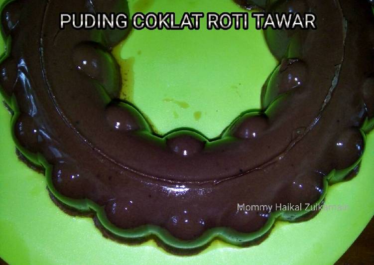 resep makanan Puding Coklat Roti Tawar