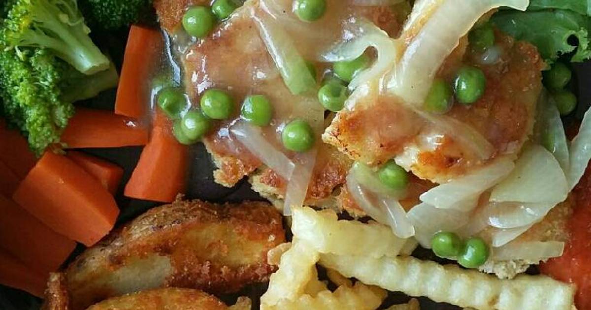 Resep Chicken Steak with Peas Sauce ala Ditha Yustisia Paramitha