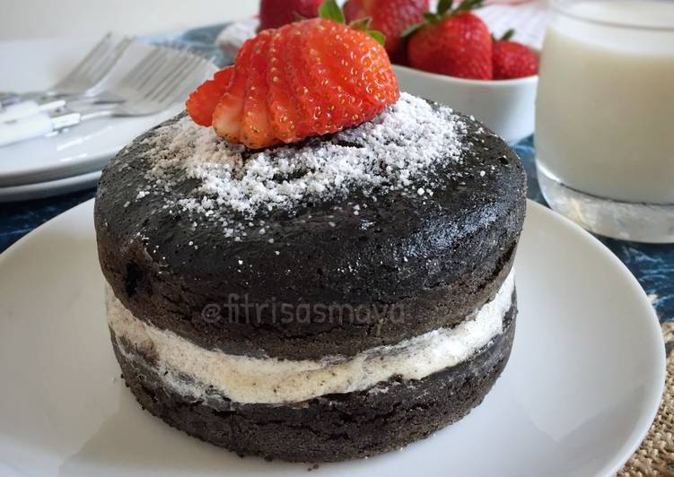 gambar untuk cara membuat Cake Oreo Tiga Bahan