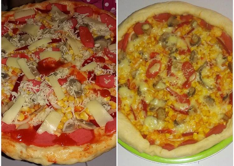 bahan dan cara membuat Pizza Happy