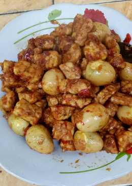 Oseng Tempe Telur Puyuh Pedas Manis