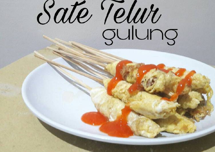 resep lengkap untuk Sate Telur Gulung (Jajanan SD)