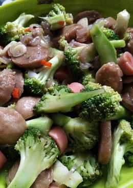 Tumis Brokoli Bakso Sosis