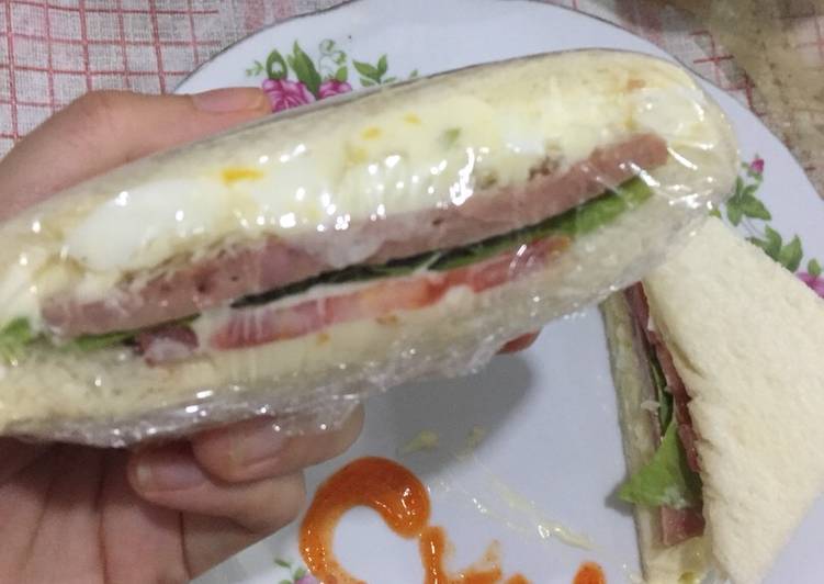 cara membuat Sandwich mudah simple