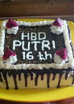 Cake ultah coklat ala butis