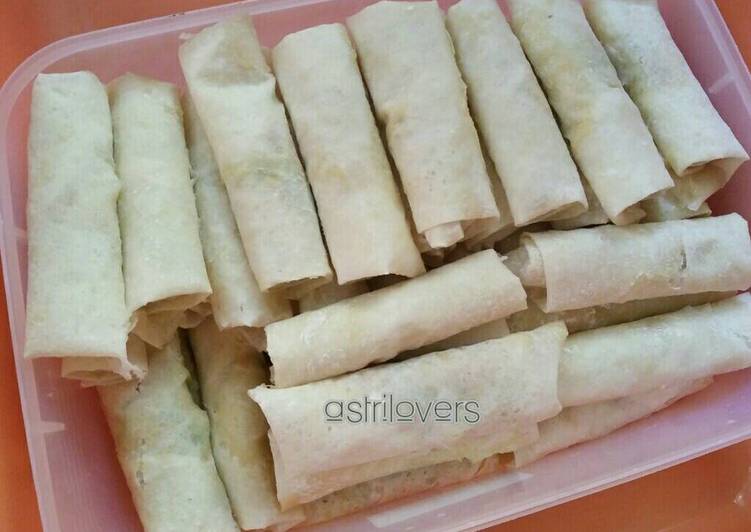 resep lengkap untuk Lumpia isi sayur sehat sederhana langsung goreng