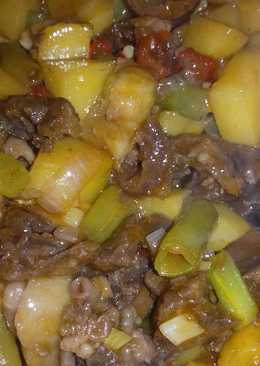 Tumis daging kentang buncis