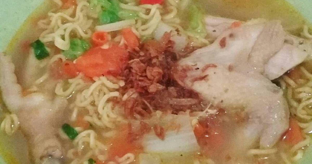 Resep Mie ayam kuah (mudah dan cepet) ala Indah Lae fo shang